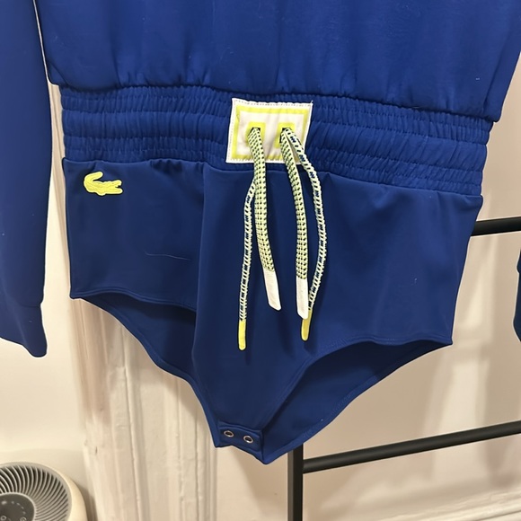 Lacoste Long Sleeve Sport Bodysuit with Drawstring and Snaps - Picture 3 of 5